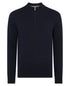 Remus Uomo 1/4 Zip Up Knitwear Navy